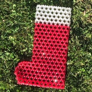 🎅🏼Handmade Bead Woven Christmas Stocking🎅🏼